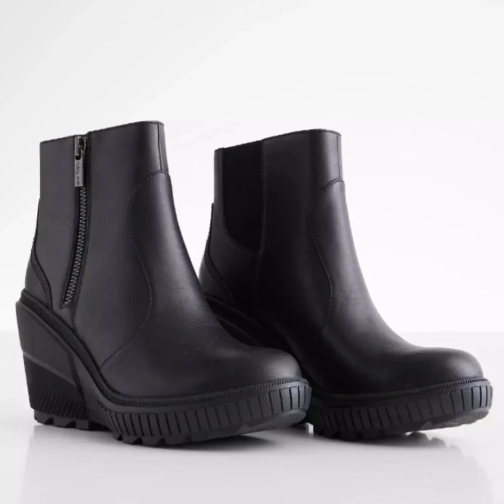 NWT Sorel ONA Ave Wedge Leather Ankle Boot Size 8.5